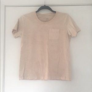 Vintage style cotton slub pocket tee muji pact